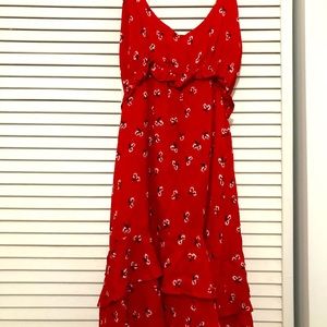 Juniors Sim & Sam Red Summer Dress Size M